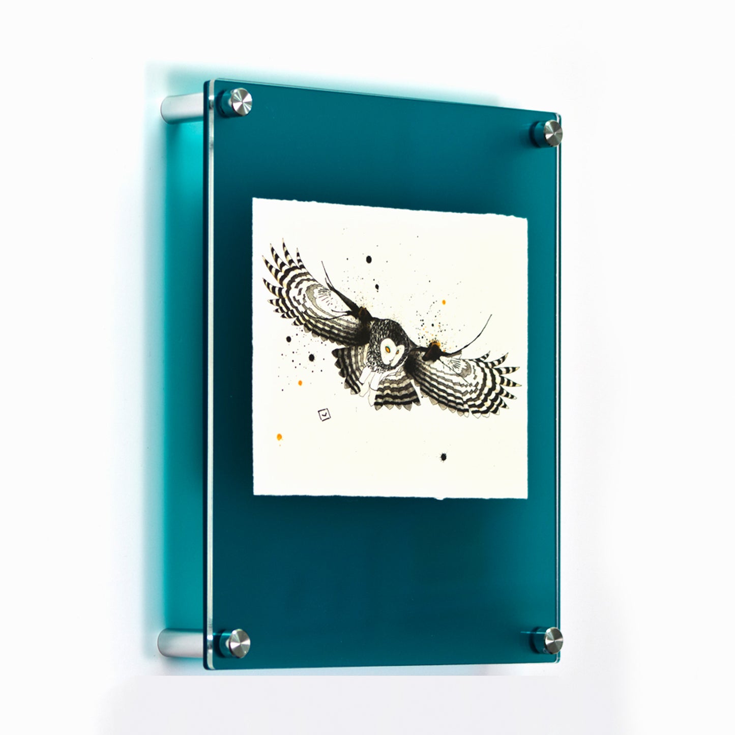 12x10" Jewel Tones Acrylic Double Panel Frame