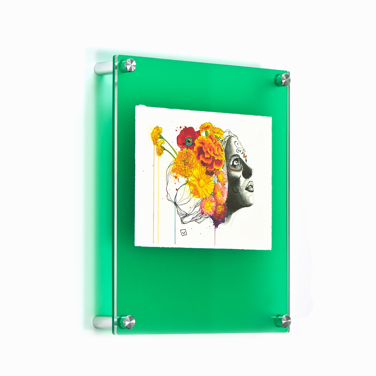 12x10" Jewel Tones Acrylic Double Panel Frame