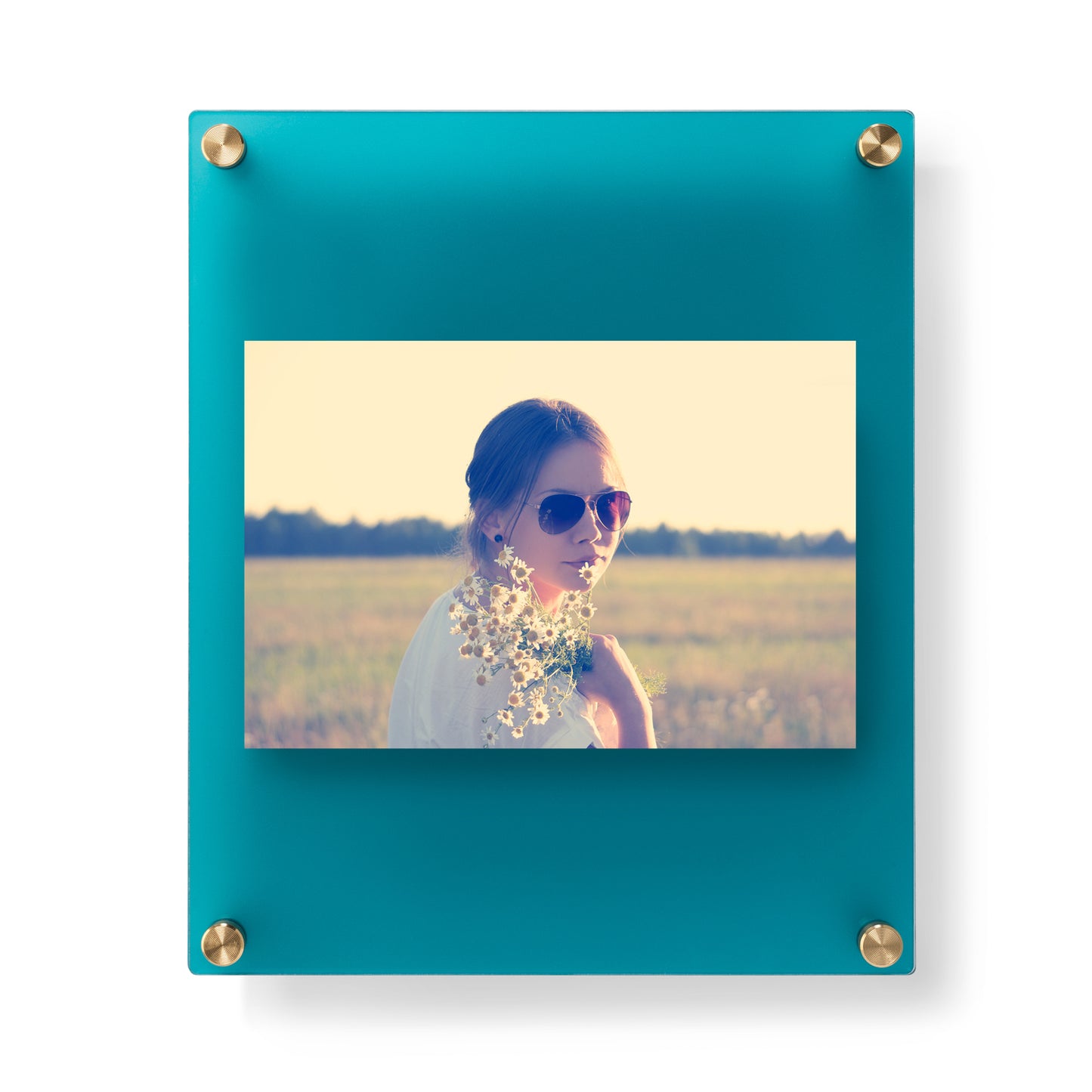 12x10" Jewel Tones Acrylic Double Panel Frame