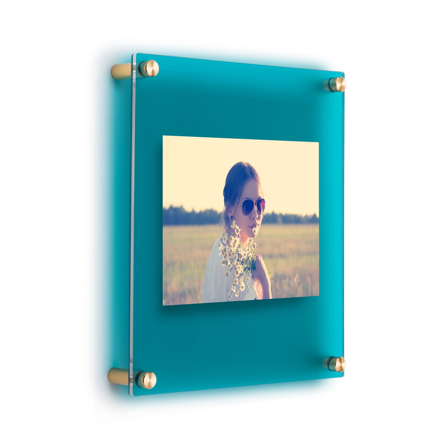 12x10" Jewel Tones Acrylic Double Panel Frame