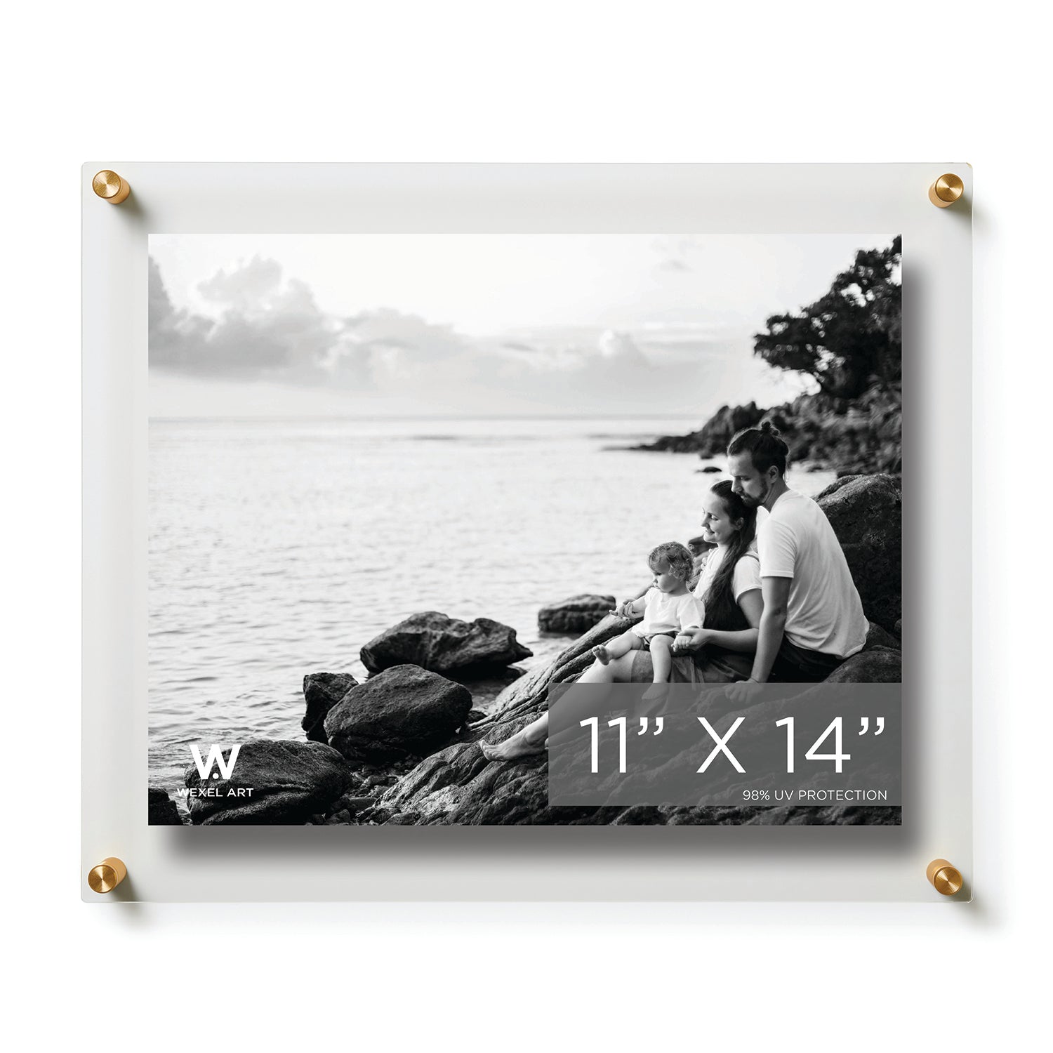 11x14" Modern UV-Grade Acrylic Floating Wall Frame