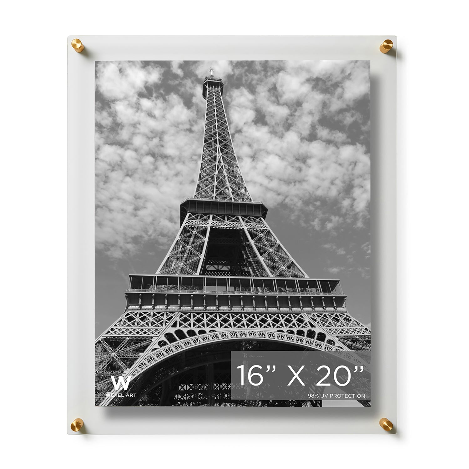 16x20" Modern UV-Grade Acrylic Floating Wall Frame