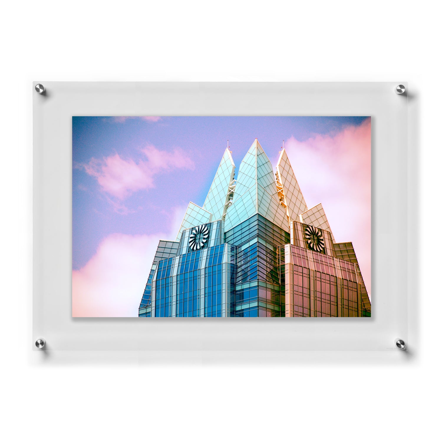 Wexel Art Double Panel Acrylic Display Frame - 23 inch x 33 inch, Silver Hardware