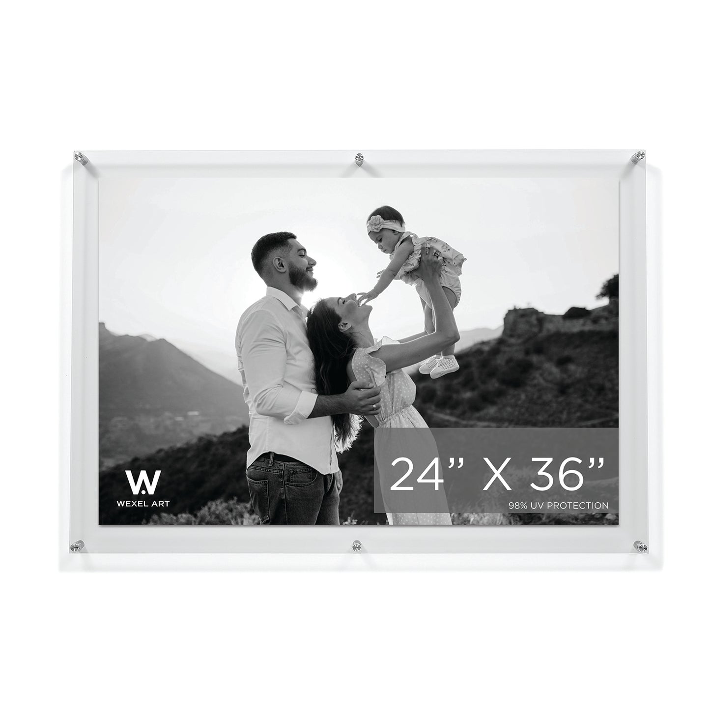 Double Panel Acrylic Floating Wall Frames | UV Grade
