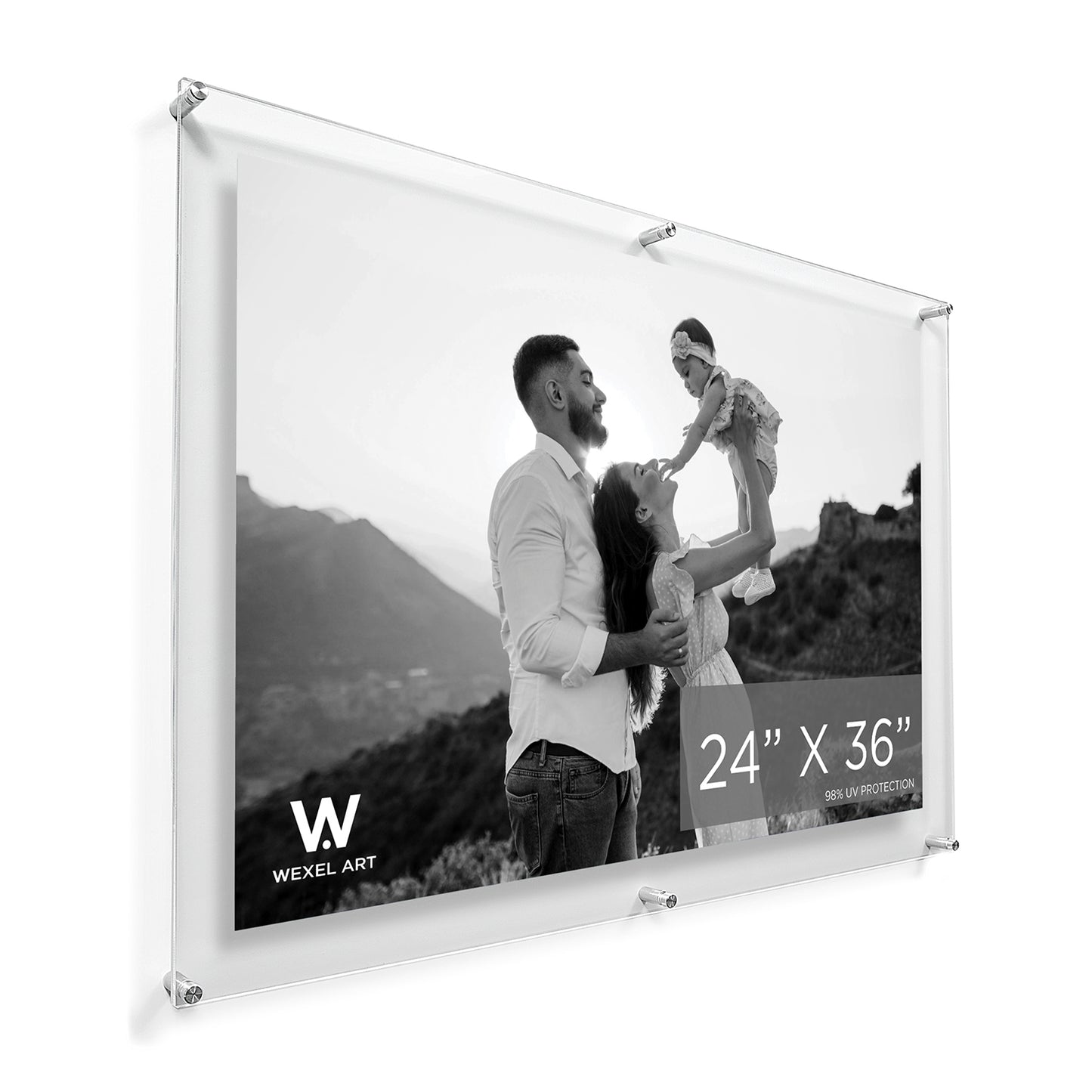 Double Panel Acrylic Floating Wall Frames | UV Grade