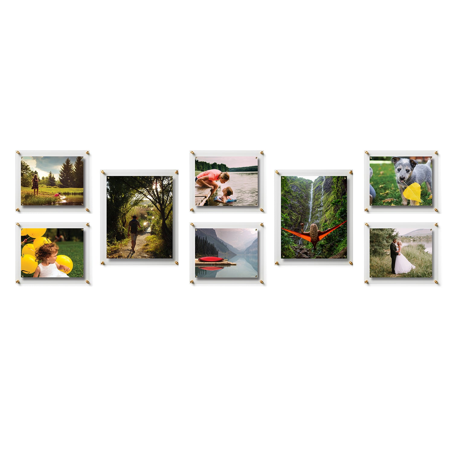 "Hall Wall" Set of 8  Single Panel + Magnet Frames