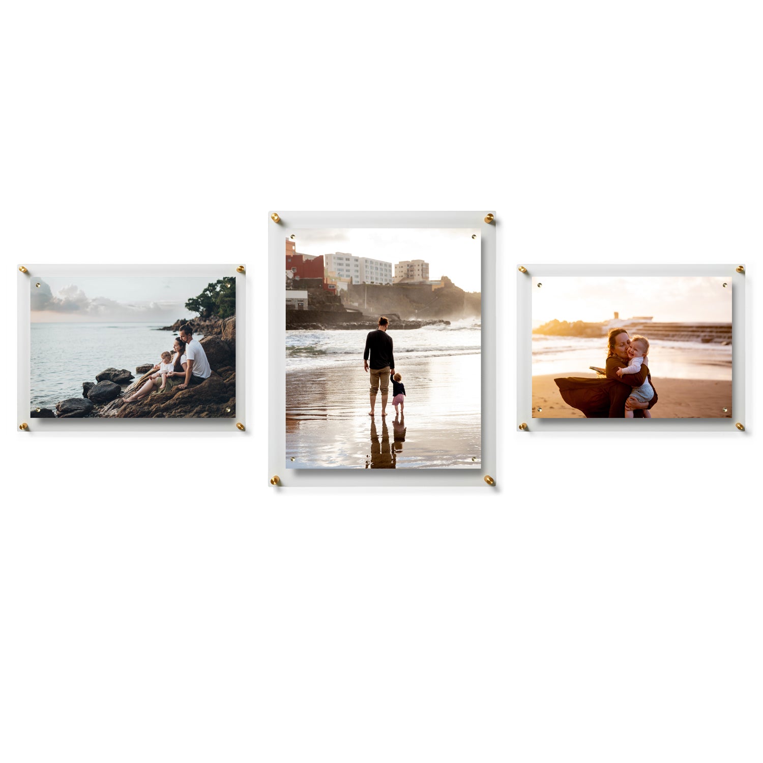 Triple Combo Gallery Wall: Set of 3 Single Panel + Magnet Frames