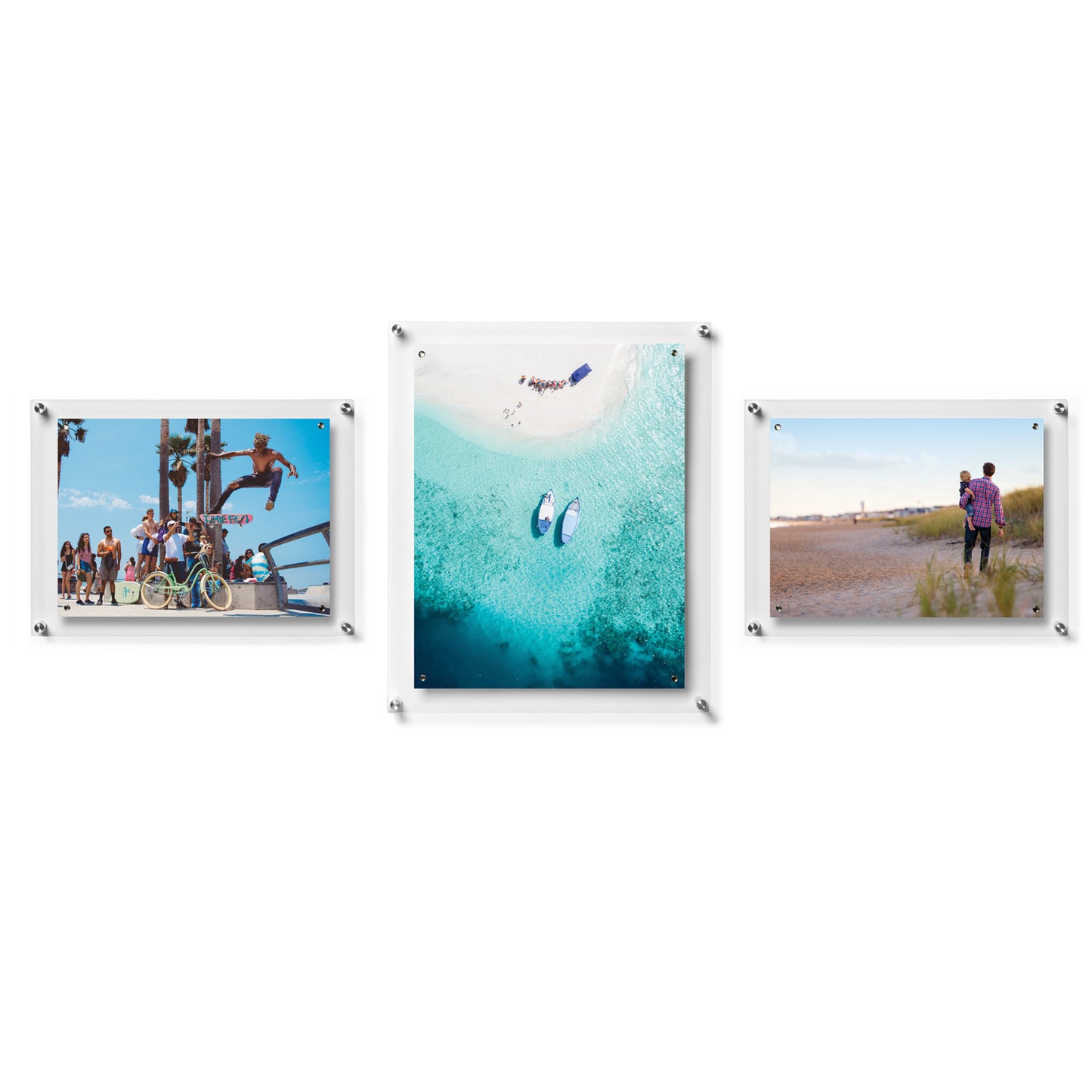 Triple Combo Gallery Wall: Set of 3 Single Panel + Magnet Frames (3005)