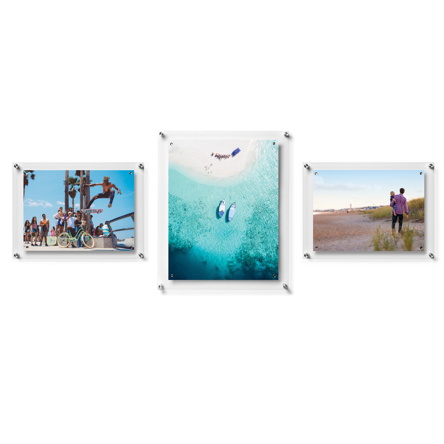 Triple Combo Gallery Wall: Set of 3 Single Panel + Magnet Frames