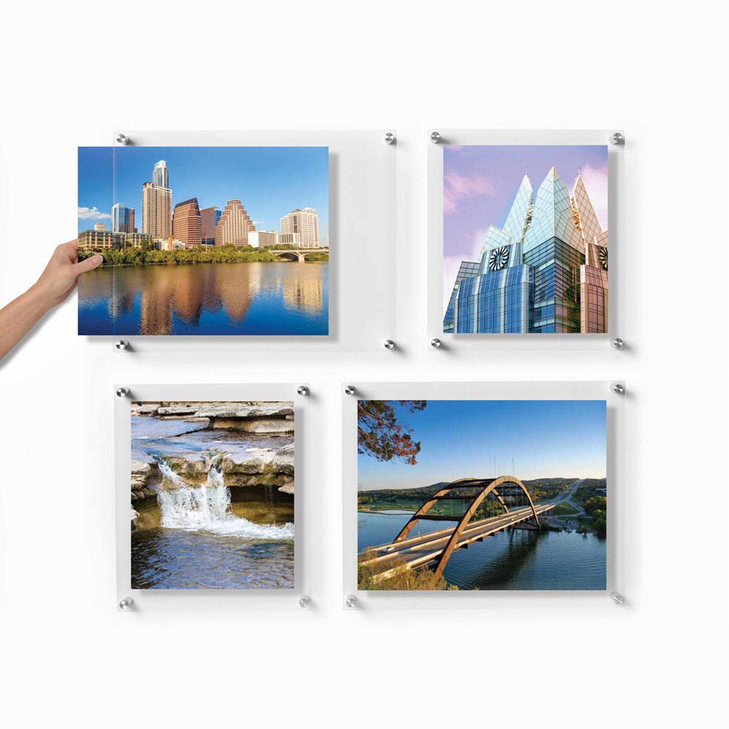 Double Panel Quattro Set of 4 Floating Frames