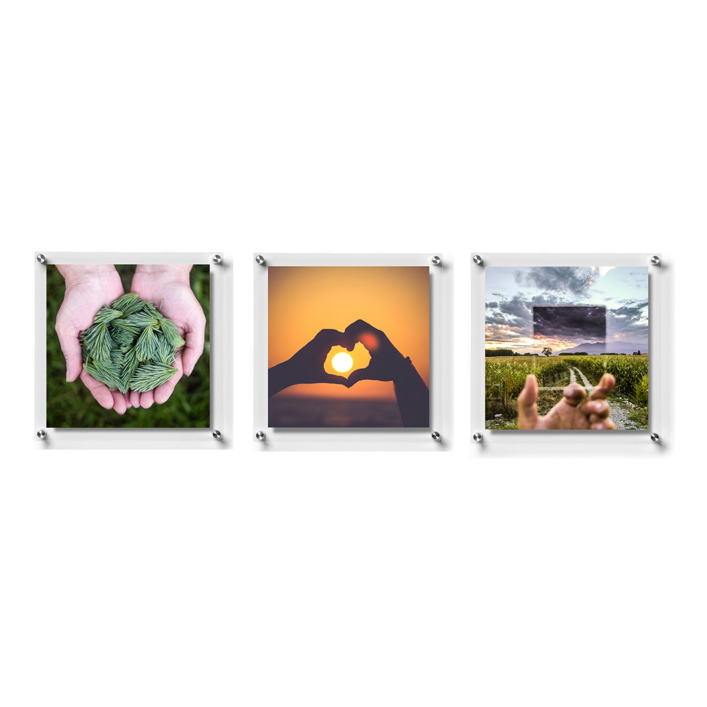 Triade Set of 3 Double Panel Float Frames