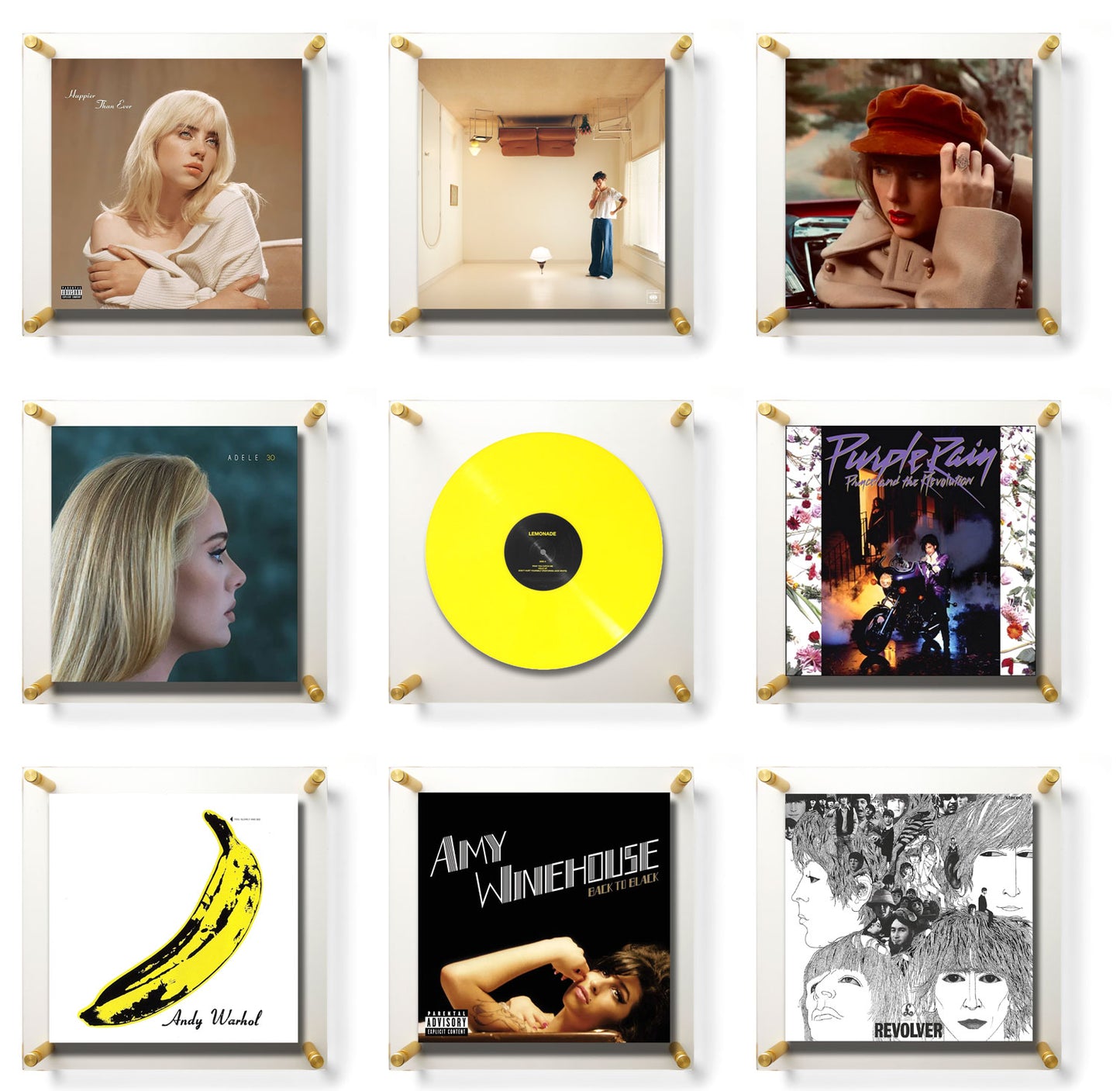 2023 Record Wall With Best Selling Albums