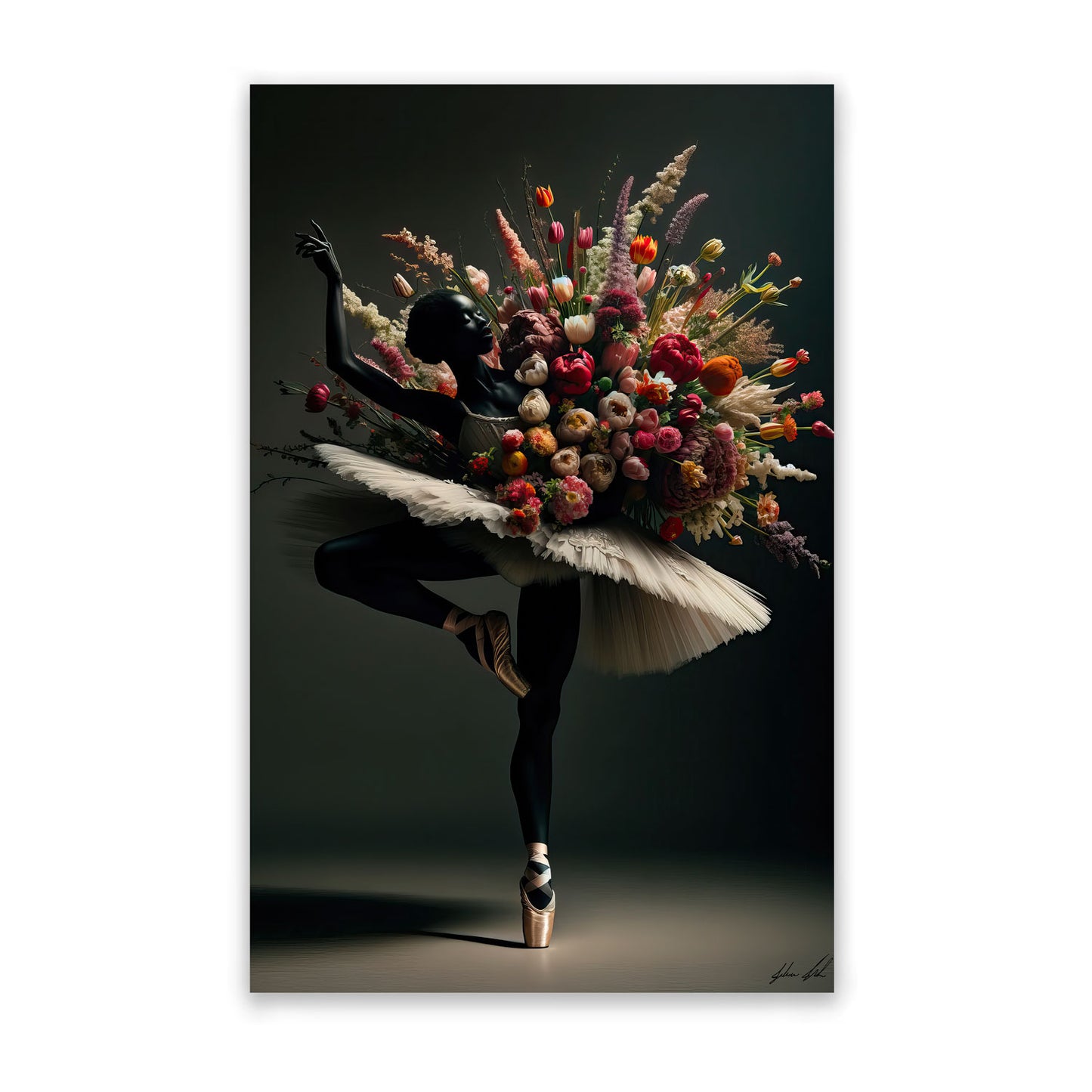 Sample Sale Canvas Art - Ballet Noir by Julian Johnson (24x36x1" Embellished Canvas)