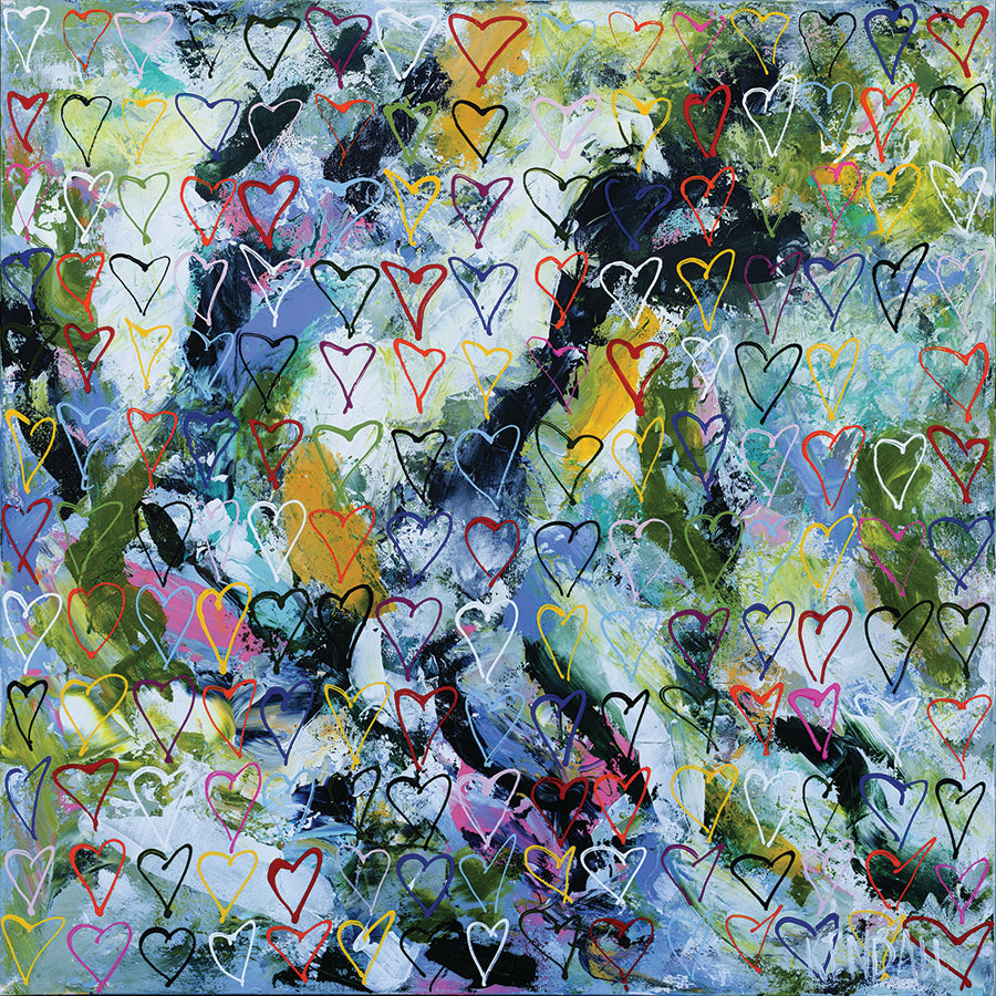 Sample Sale Canvas Art - City of Love by Kendall Boggs (28x28x1" Canvas)