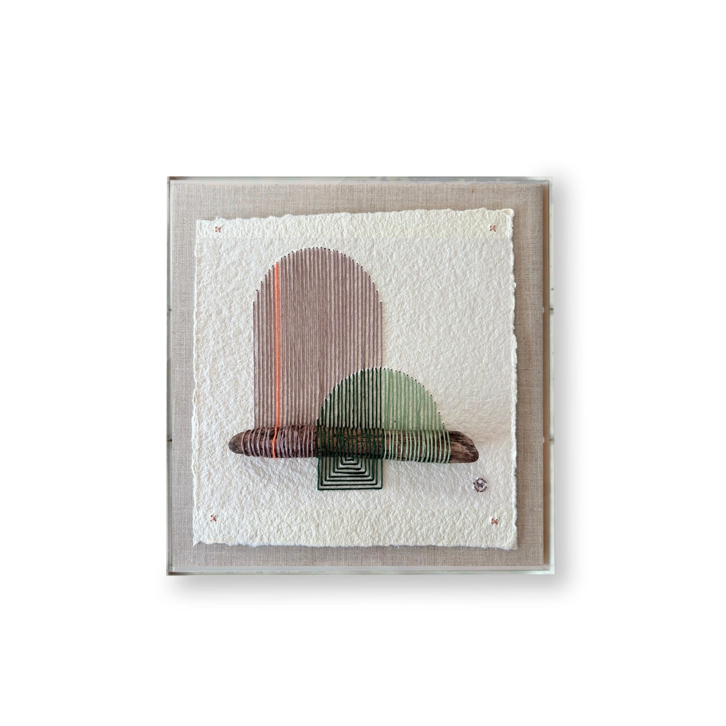 Nesting #372 by Natalie Ciccoricco in a 10" x 10" shadowbox frame