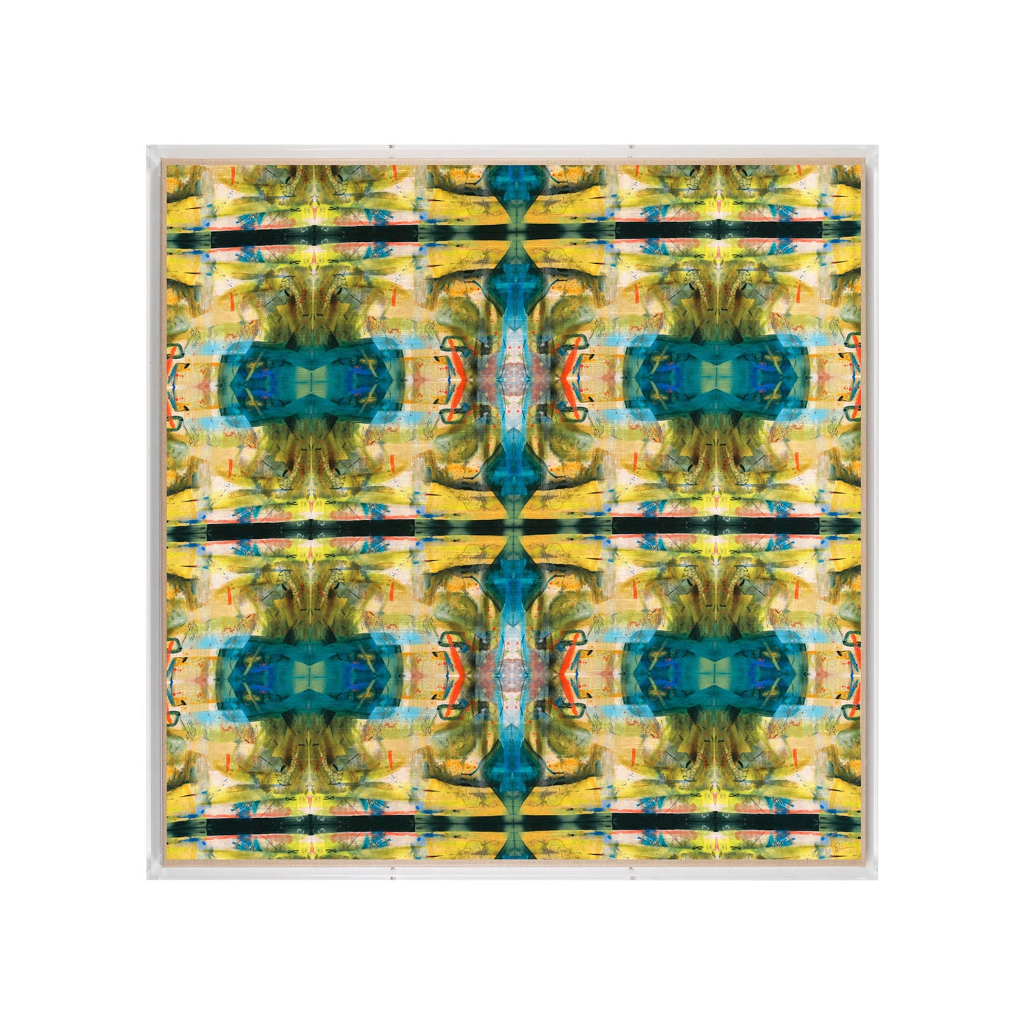 Sample Sale Canvas Art - Headwinds Stretched Scarf by Lori Johnson (36x36x1" Canvas)