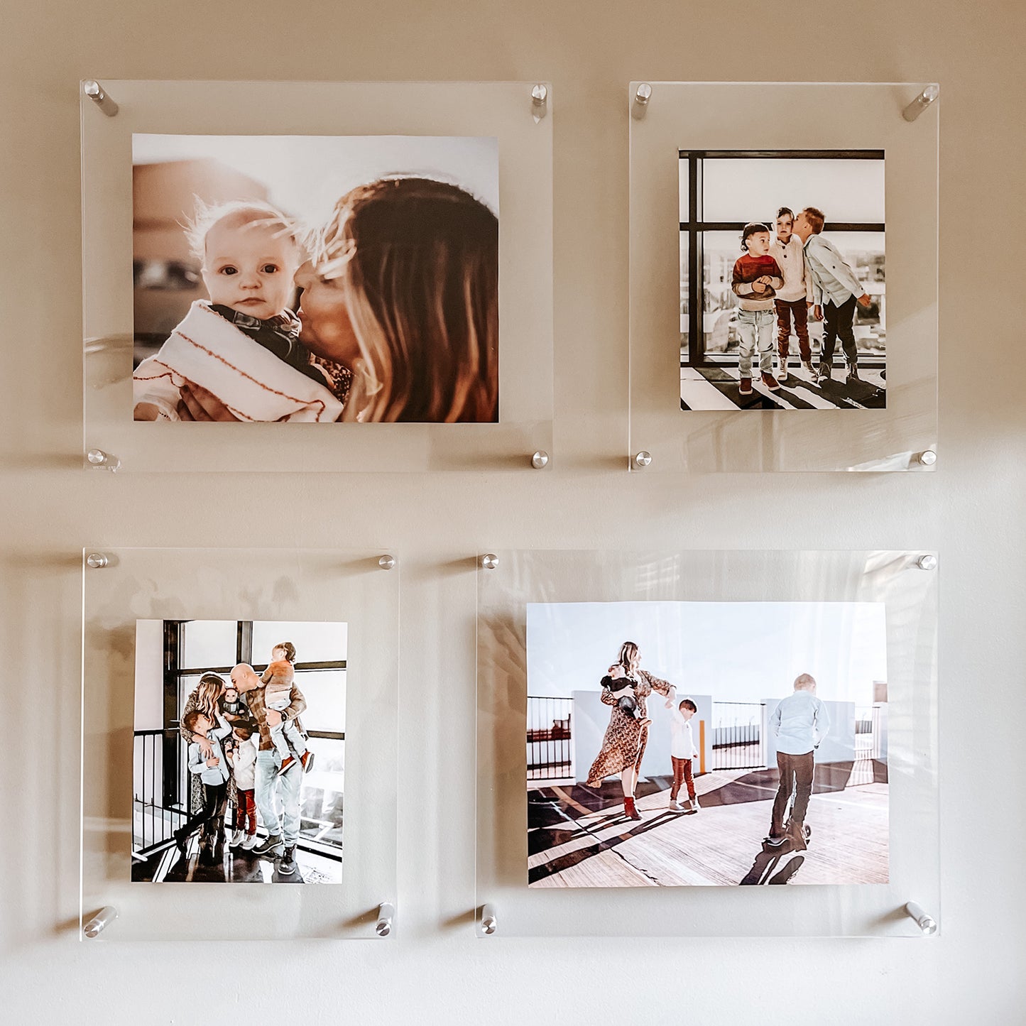 Double Panel Quattro Set of 4 Floating Frames