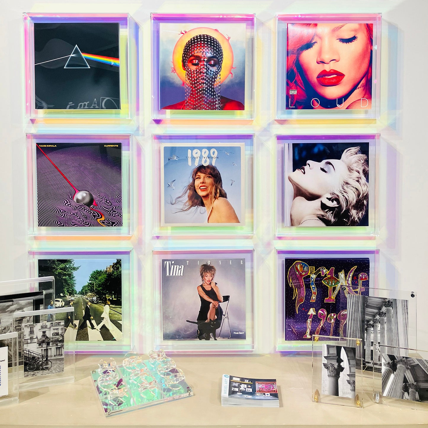 Display & Play Floating Magnetic Vinyl Record Album Frame