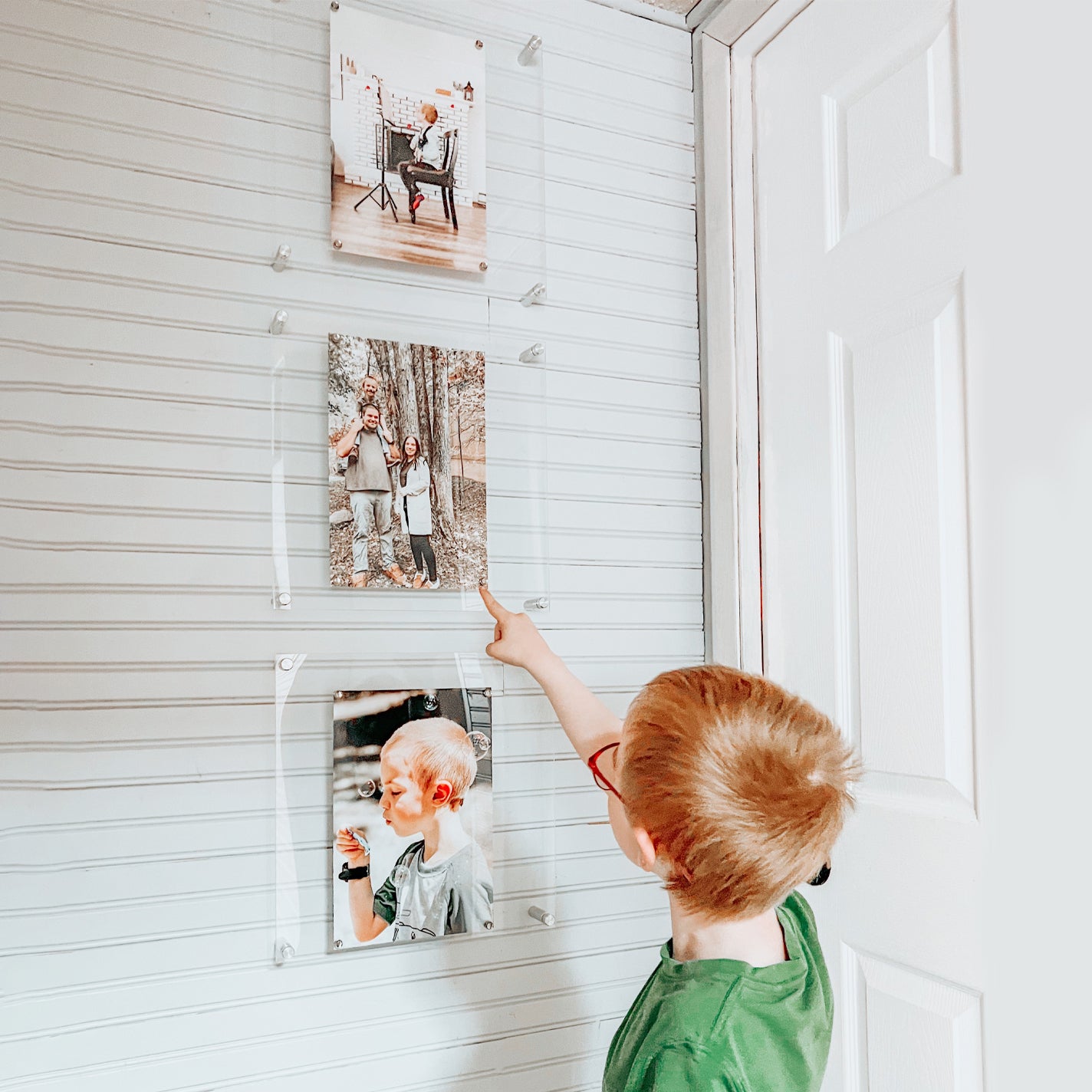 Trio: 3 Square 14" x 14" Single Panel + Magnets Frames for 12" x 12" Art