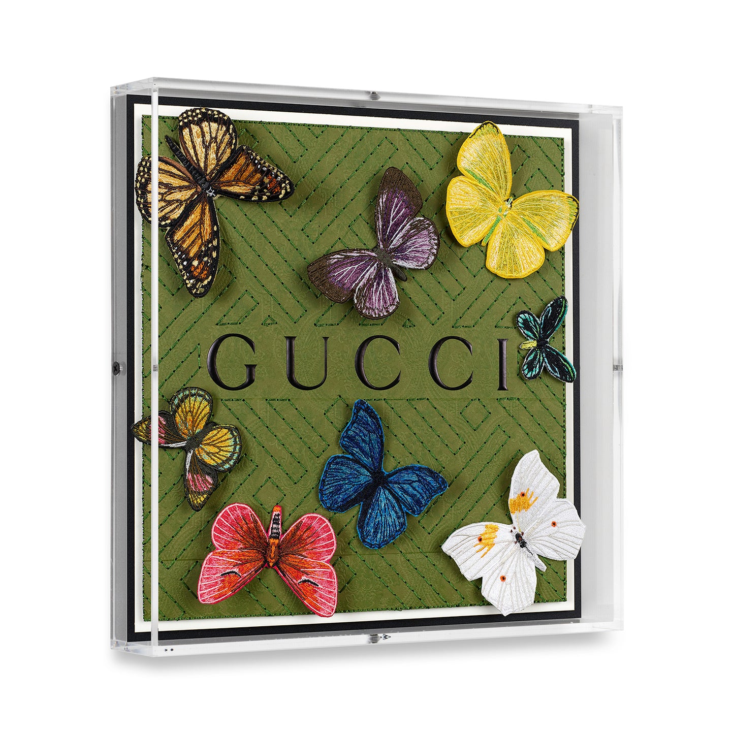 Gucci Butterfly Swarm by Stephen Wilson (12x12x2")