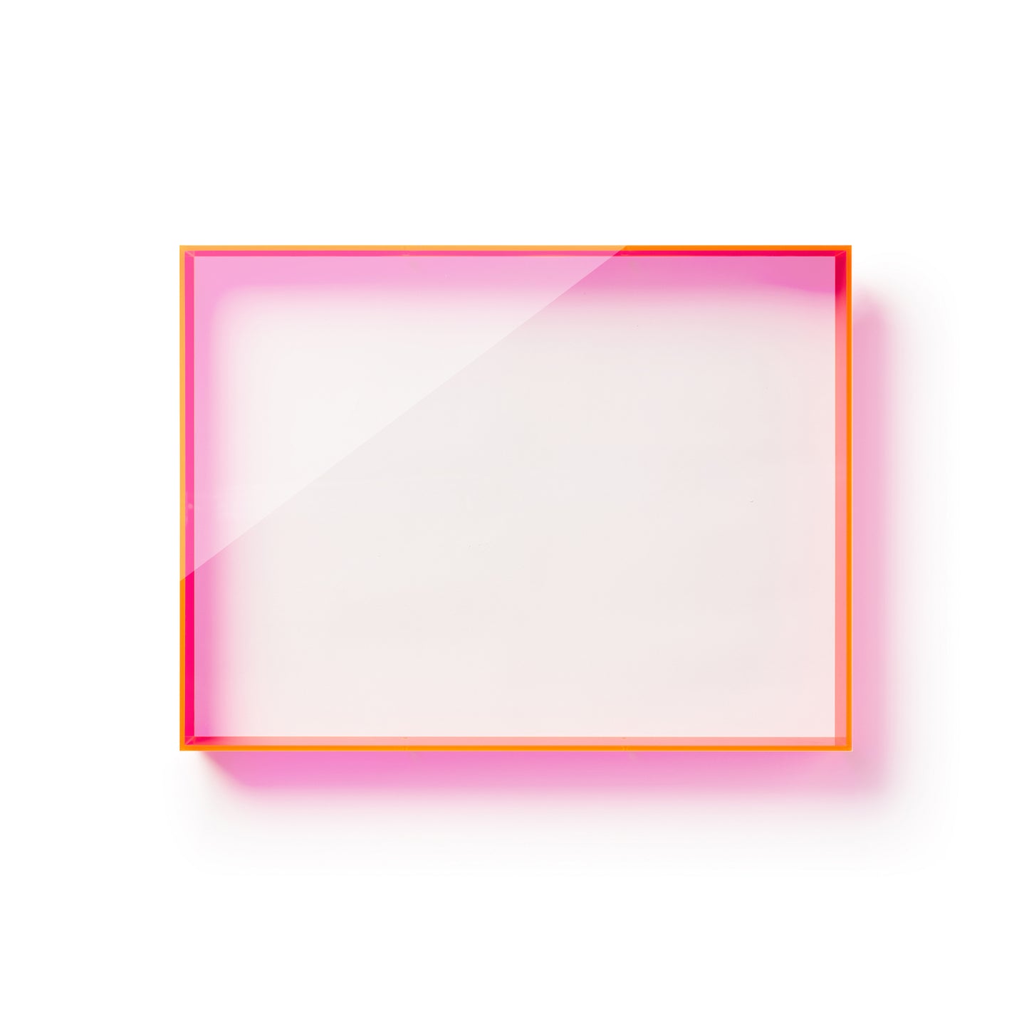 Backless Color Acrylic Shadowboxes 18x24x3" (Neon Pink, Orange, or Sea Glass) | UV Grade