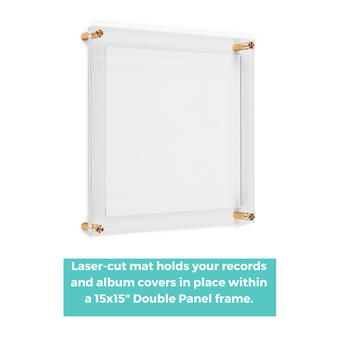 Case Pack of Five Record Album Frames with 12x12" Acrylic Mat (for Sleeve or Vinyl)