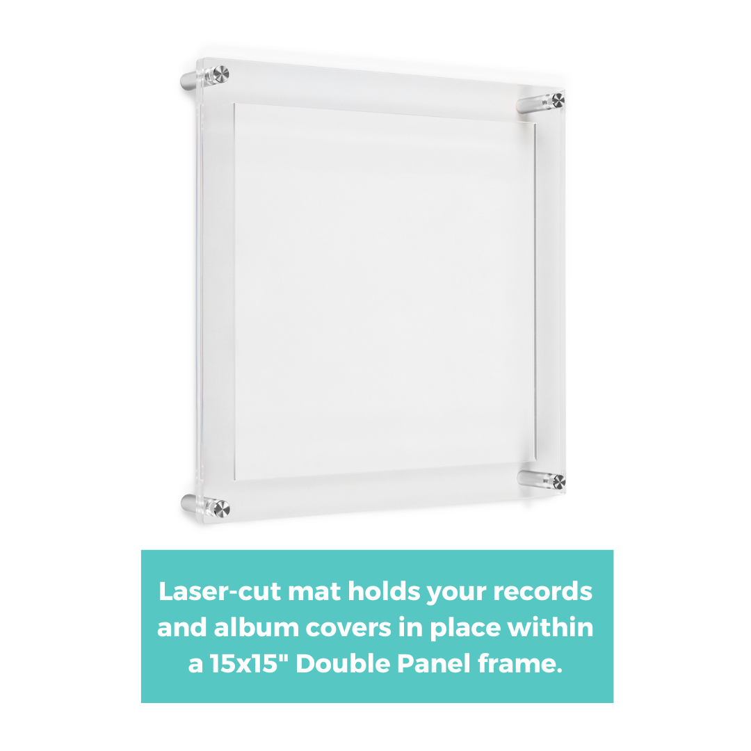Case Pack of Five Record Album Frames with 12x12" Acrylic Mat (for Sleeve or Vinyl)