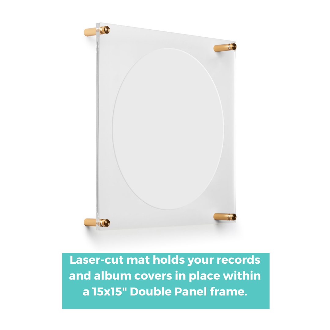 Case Pack of Five Record Album Frames with 12x12" Acrylic Mat (for Sleeve or Vinyl)