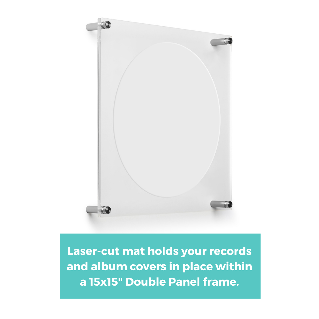 Case Pack of Five Record Album Frames with 12x12" Acrylic Mat (for Sleeve or Vinyl)