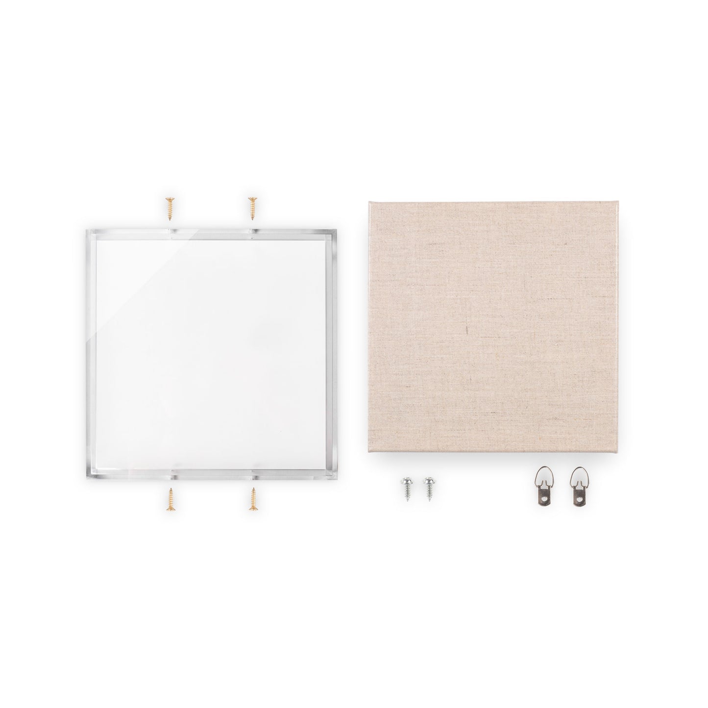 6" x 6" x 3" Modern Acrylic Shadowbox with Linen Canvas - UV Grade