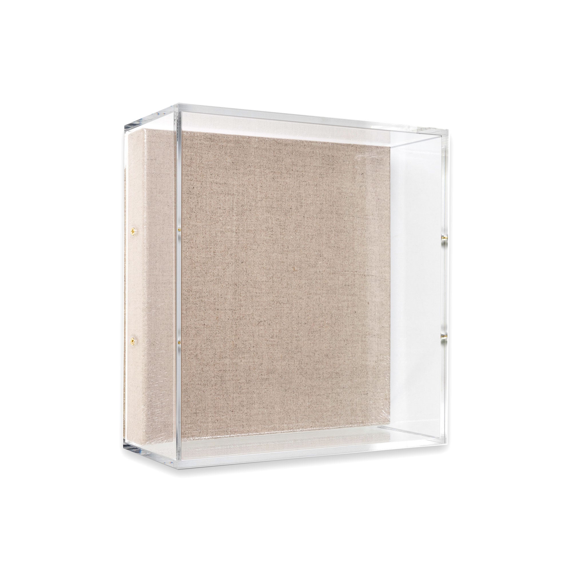 12" x 12" x 3" Modern UV-Grade Acrylic Shadowbox with Linen Canvas