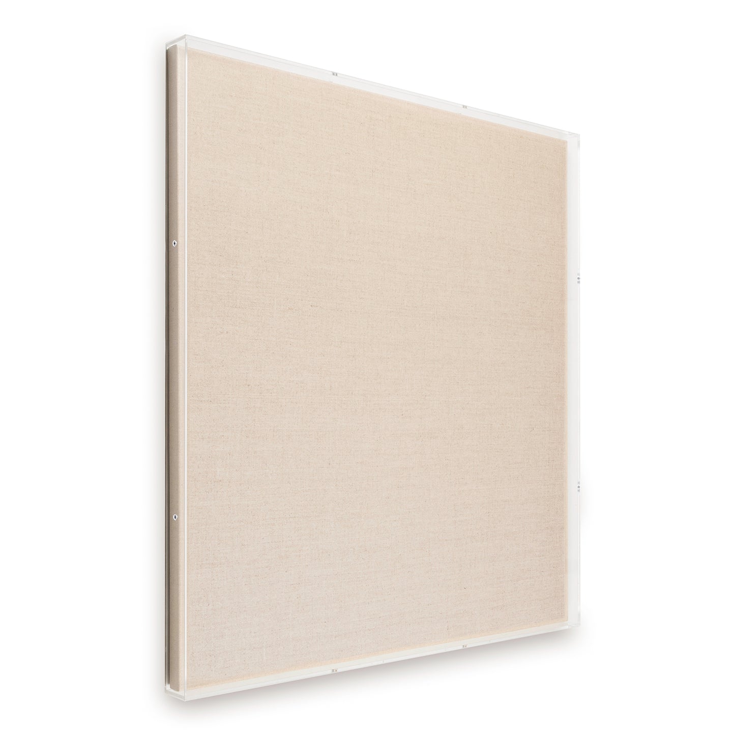 58" x 58" x 2" Modern Acrylic Shadowbox with Linen Canvas - UV Grade
