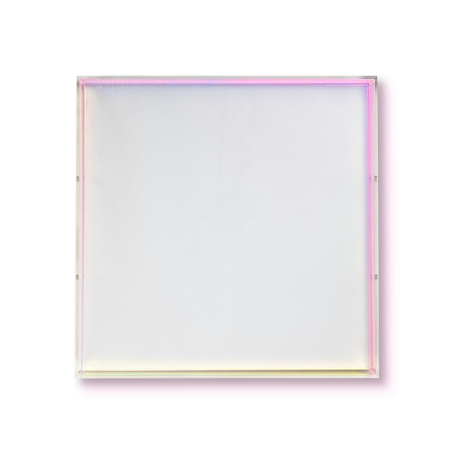 Rainbow Acrylic Shadowbox with White Canvas