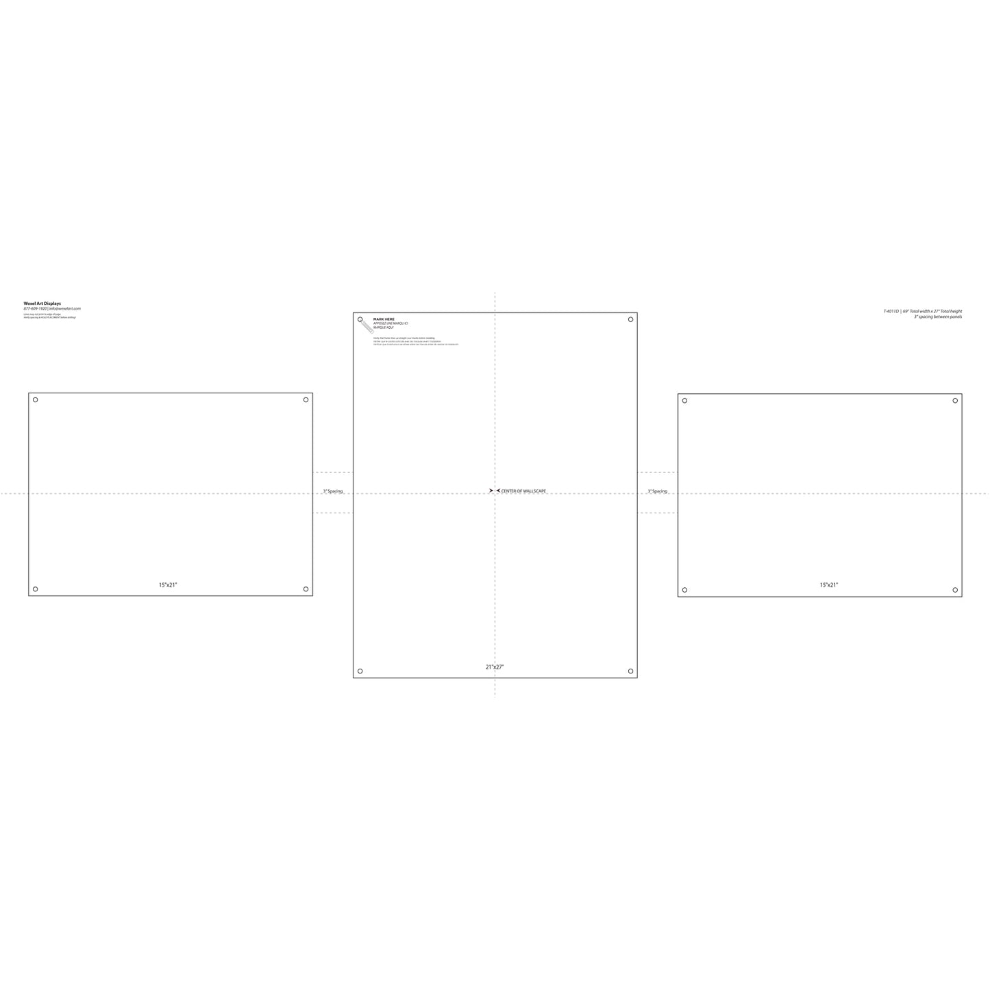 Double Panel "Triplo" Set of 3 Frames [4011D-]