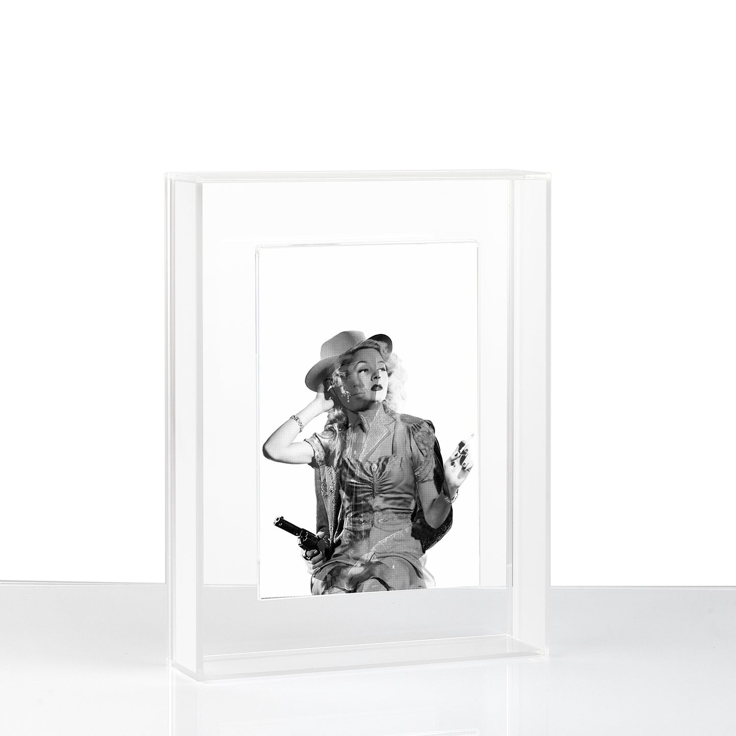 Smoking Gun by B. Shawn Cox 4x6 Framed In Your Choice of Float Frame with Magnetic Photo Holder