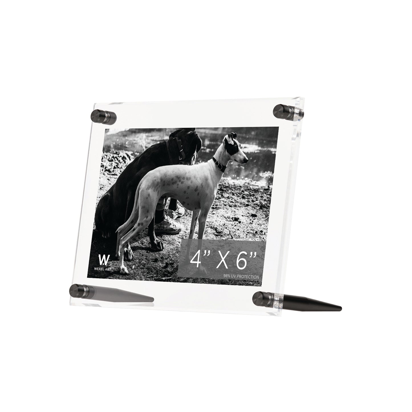 Case of 5 4x6" Acrylic Bevel Tabletop Float Frames