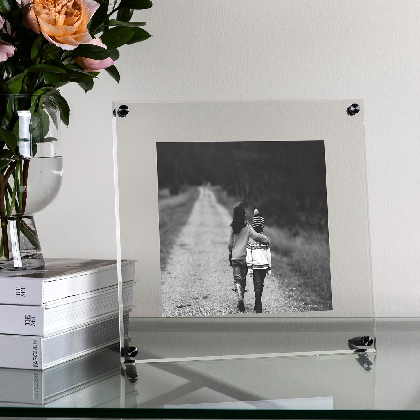 10x10" Acrylic Bevel Tabletop Float Frame