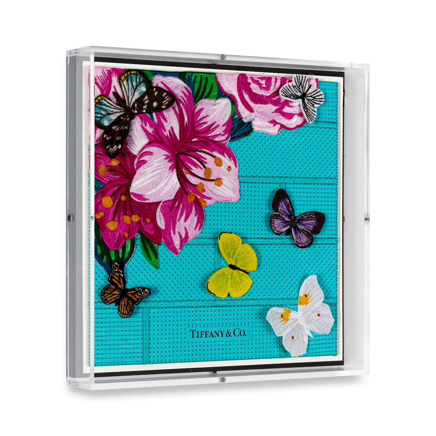 Tiffany Floral Corner by Stephen Wilson (12x12x2")
