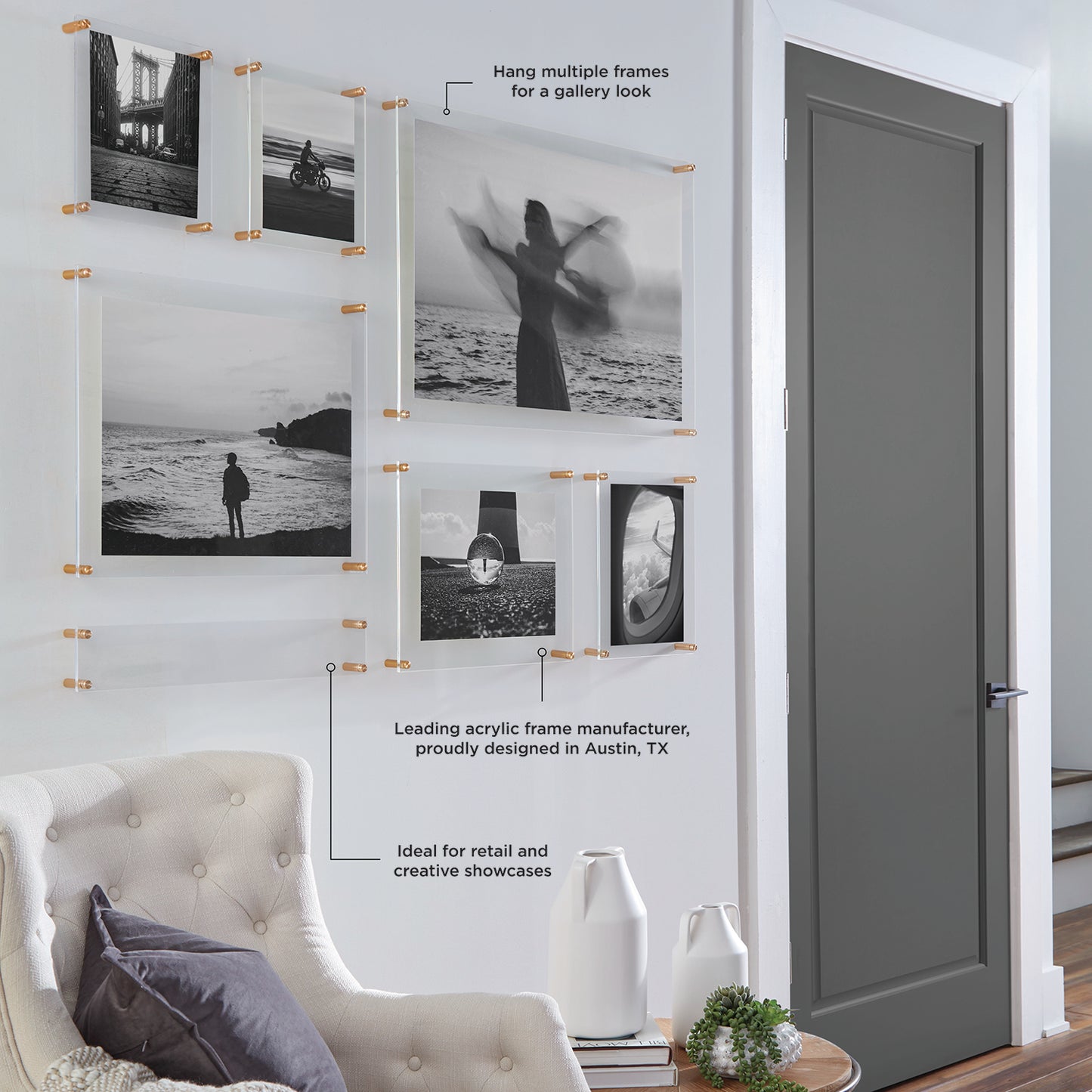 Mondrian 59" Double Panel Wallscape | UV Grade