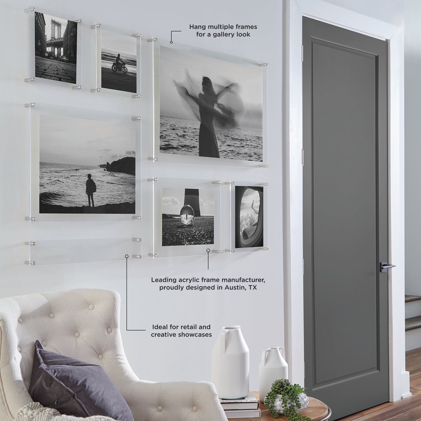 Mondrian 59" Double Panel Wallscape | UV Grade