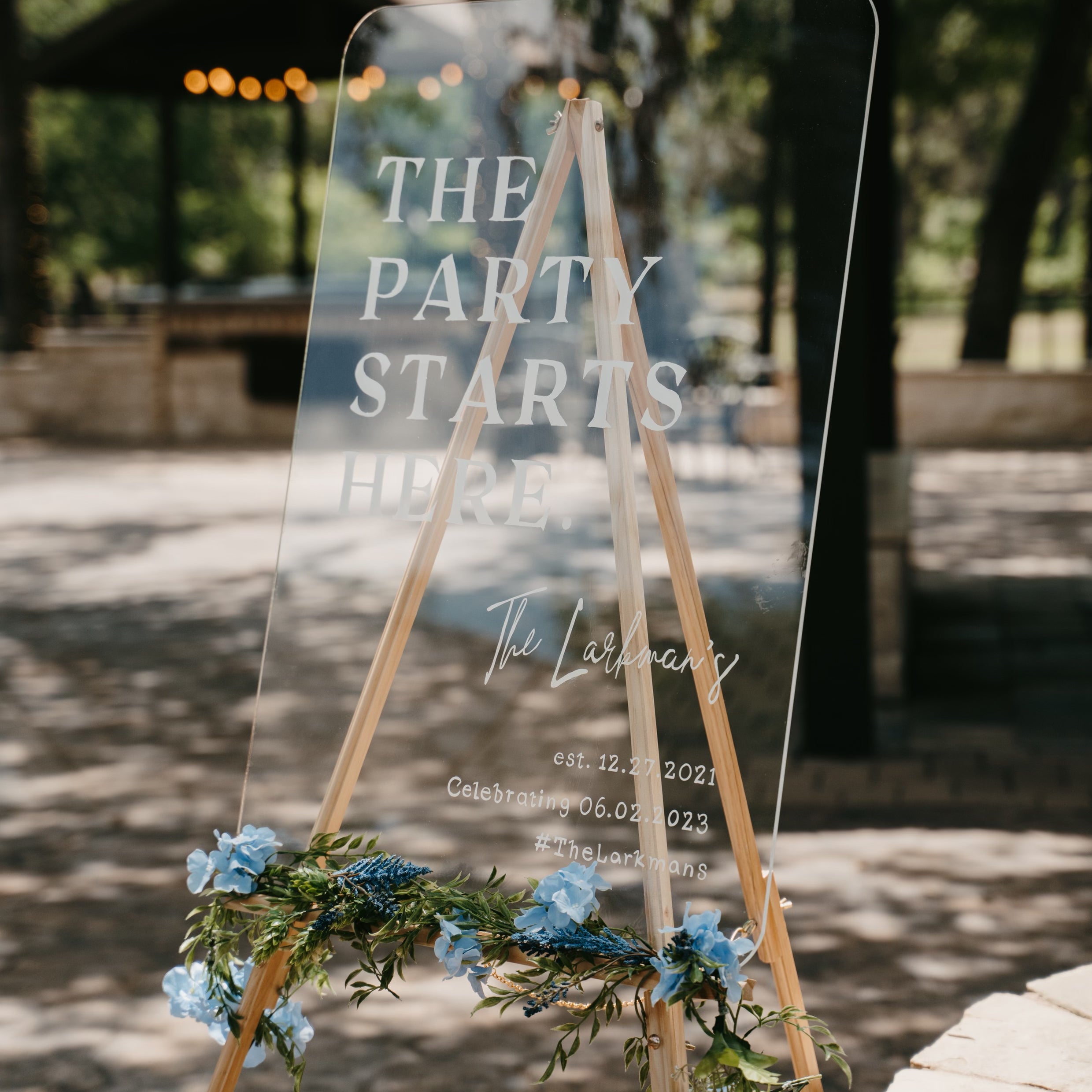 Acrylic DIY Wedding Sign Panel