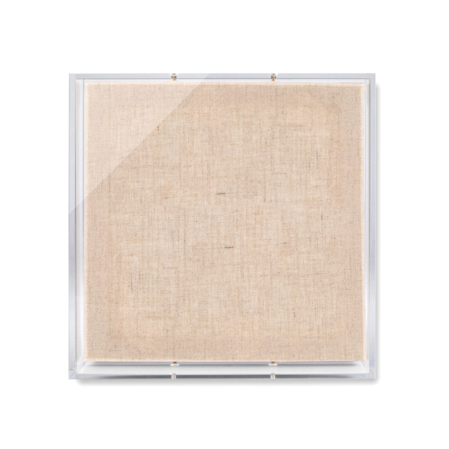 12x12x2" Modern UV-Grade Acrylic Shadowbox with Linen Canvas