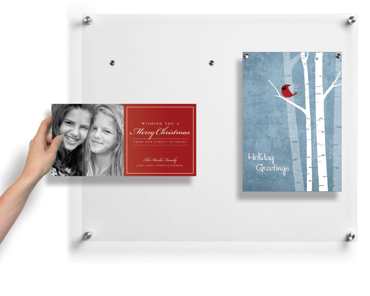 Holiday Cards + Photos Single Panel Memo Board