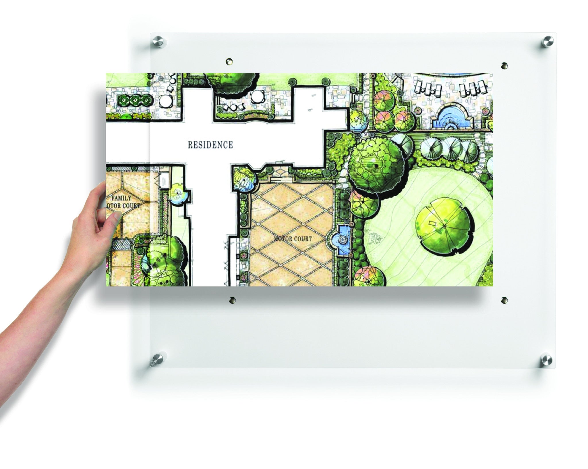 Case Pack of 2 of 27x39" Acrylic Magnet Memo Board + Magnets