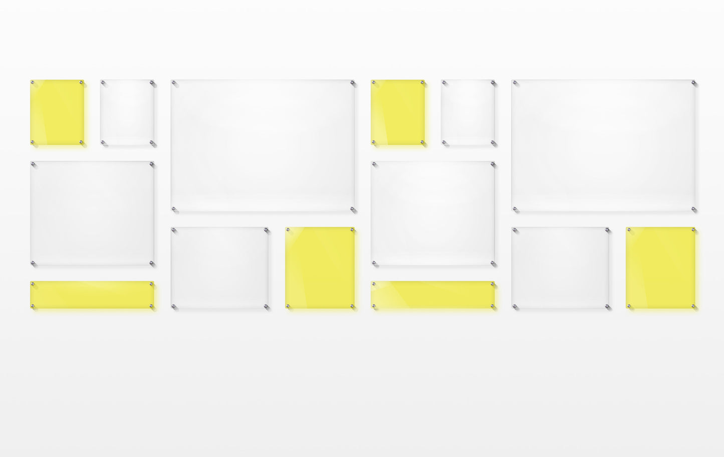 Mondrian 121" Double Panel Wallscape | UV Grade