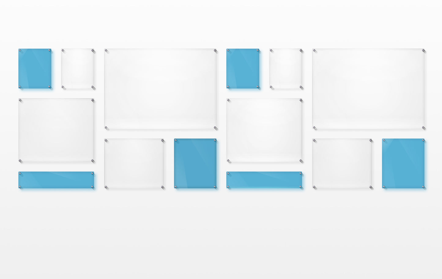 Mondrian 121" Double Panel Wallscape | UV Grade
