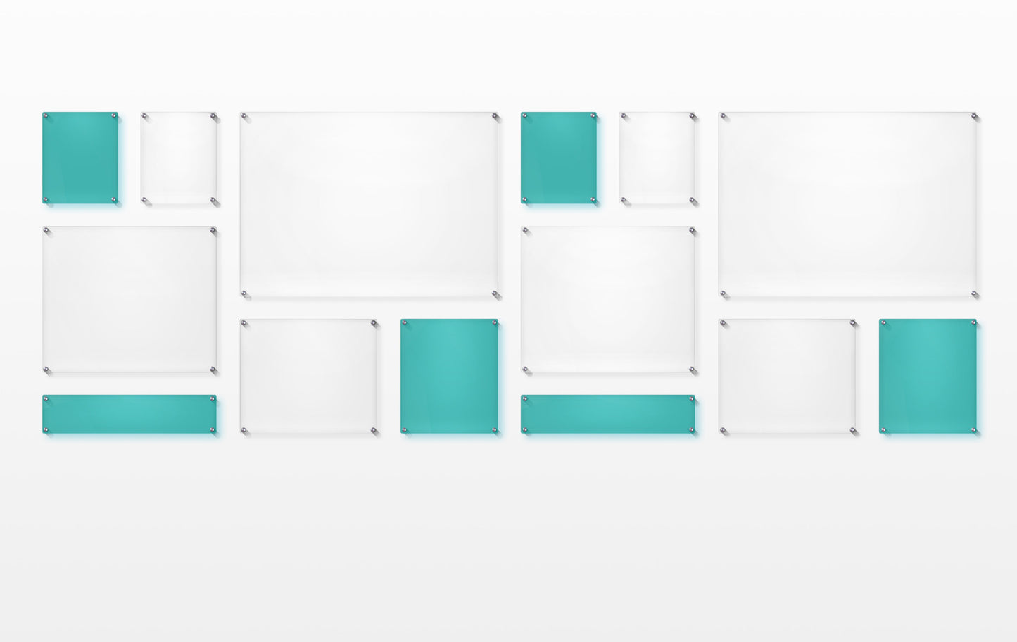 Mondrian 121" Double Panel Wallscape | UV Grade