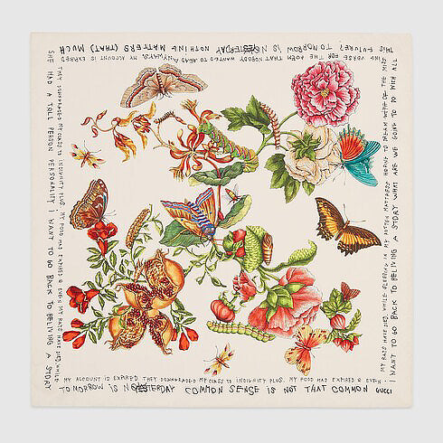 Framed Embellished Gucci Garden Coco Captain in a 36x36x2 Shadowbox