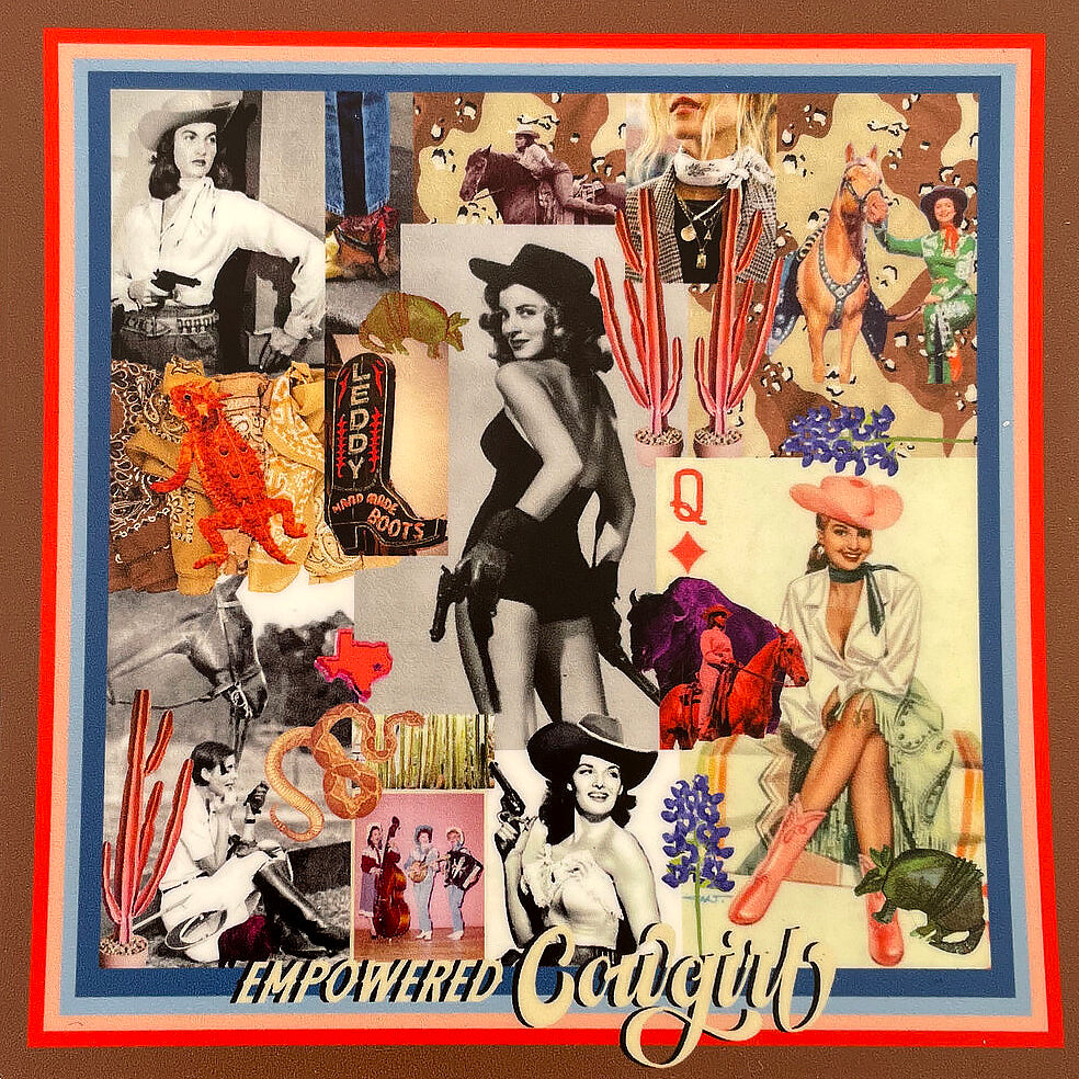 Sample Sale Empowered Cowgirl Scarf Only - No Frame (36x36")