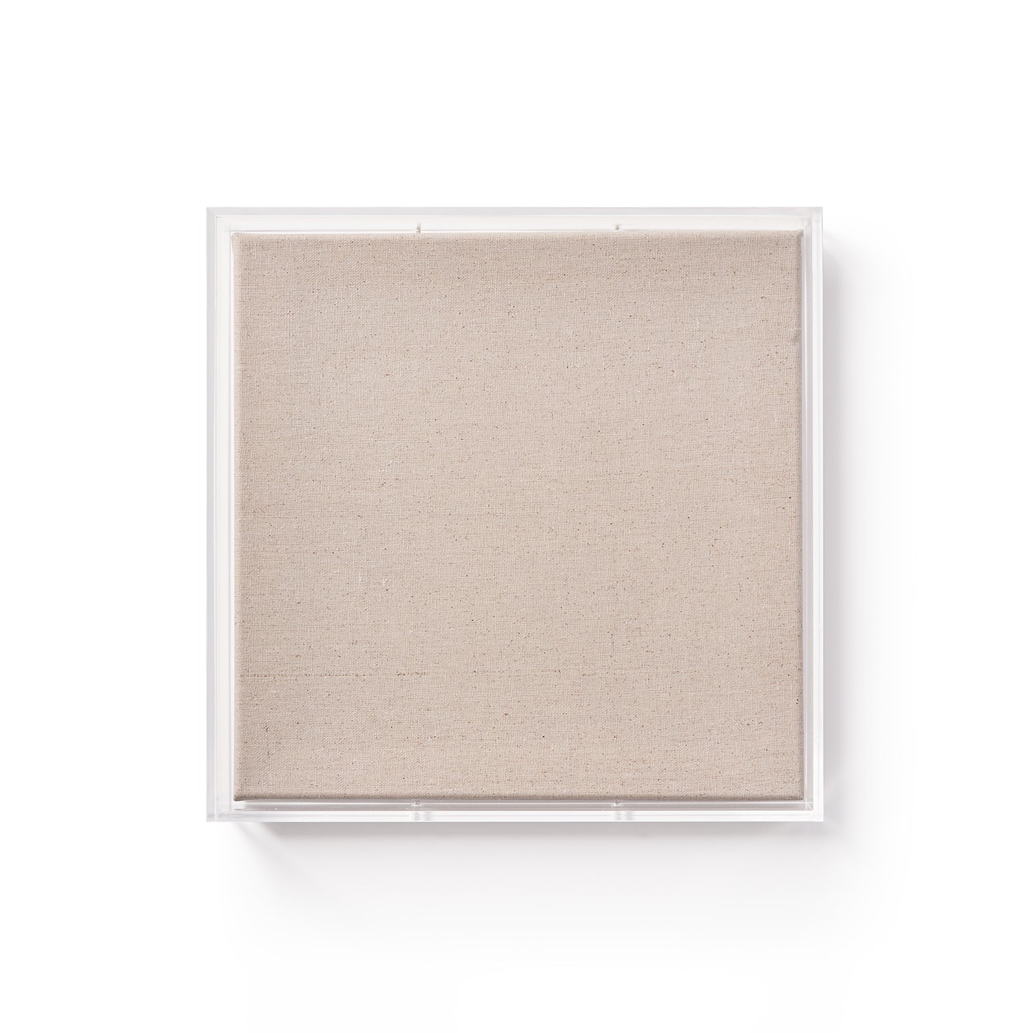 Case Pack of 4 10x10x3" Acrylic Shadowbox with Linen Canvas
